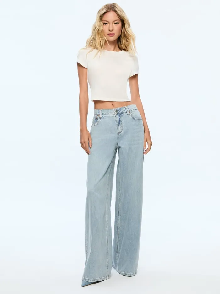 Women Alice Olivia Jeans Harper Jean Rockstar Blue