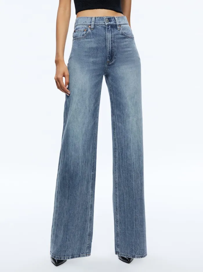 Women Alice Olivia Jeans Weezy Jean Sadie Lt Vintage Blue