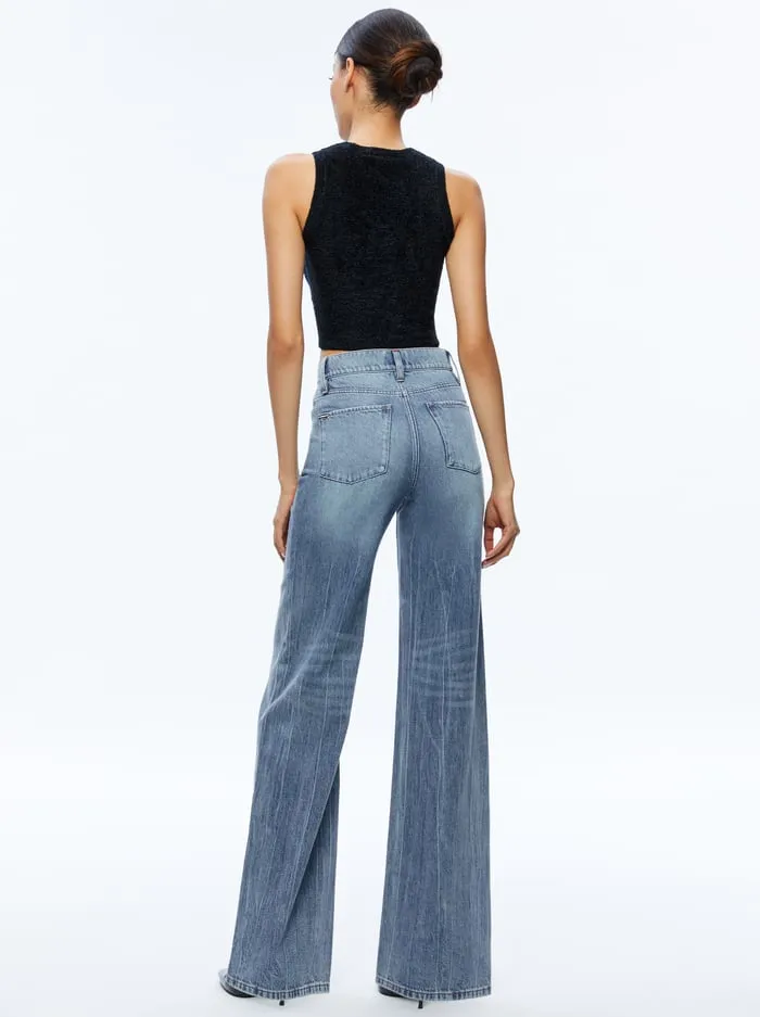 Women Alice Olivia Jeans Weezy Jean Sadie Lt Vintage Blue