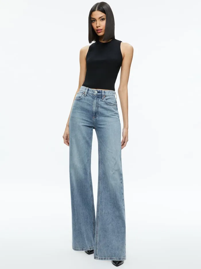 Women Alice Olivia Jeans Weezy Jean Sadie Lt Vintage Blue