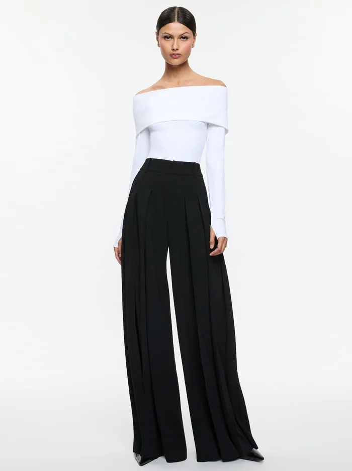 Women Alice Olivia Pants Simon Trouser Black