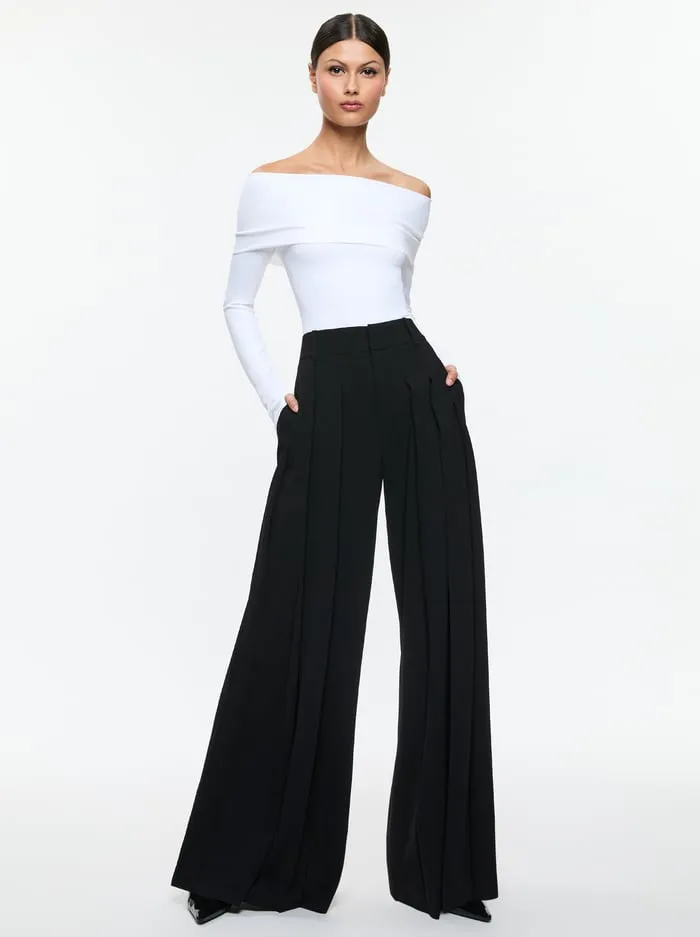 Women Alice Olivia Pants Simon Trouser Black