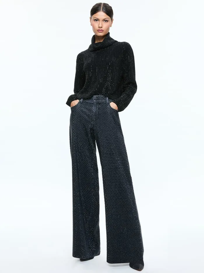 Women Alice Olivia Sweaters Corin Pullover Black