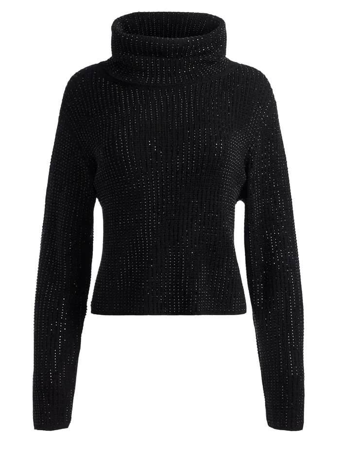 Women Alice Olivia Sweaters Corin Pullover Black