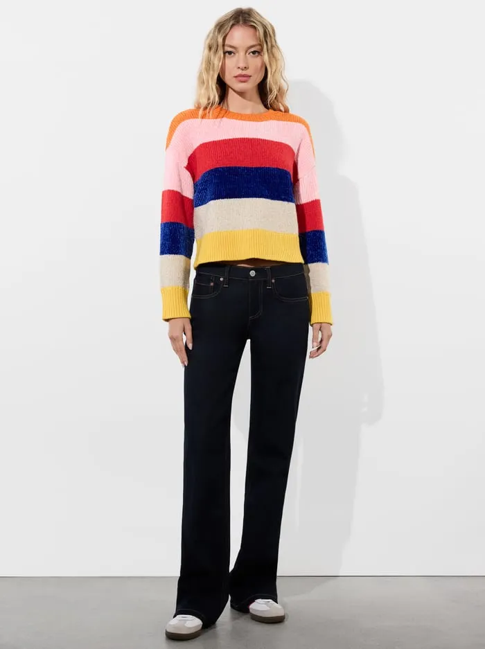 Women Alice Olivia Sweaters Louie Pullover Multi Stripe