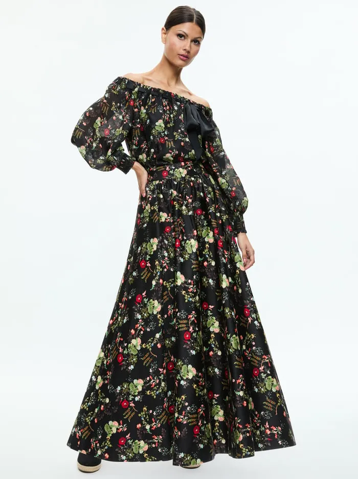 Women Alice Olivia Tops Alta Off The Shoulder Top Blush Kiss Black