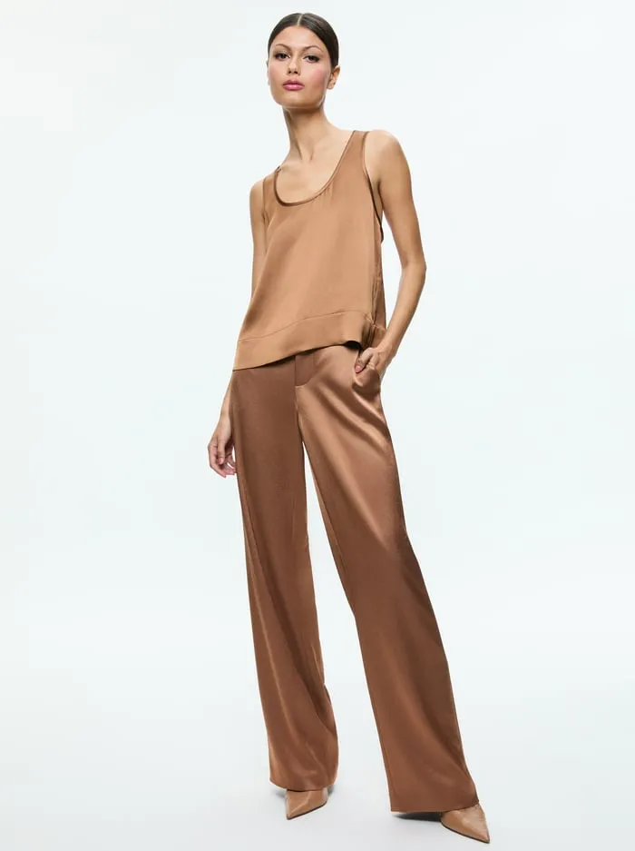 Women Alice Olivia Tops Avril Boxy Tank Camel