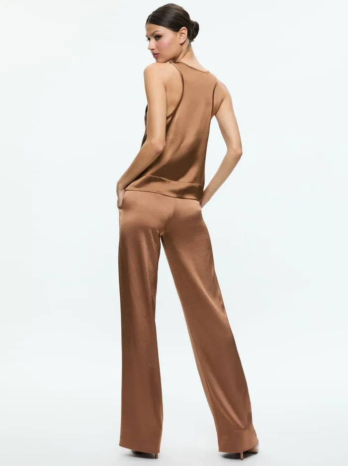 Women Alice Olivia Tops Avril Boxy Tank Camel