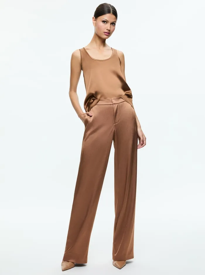 Women Alice Olivia Tops Avril Boxy Tank Camel