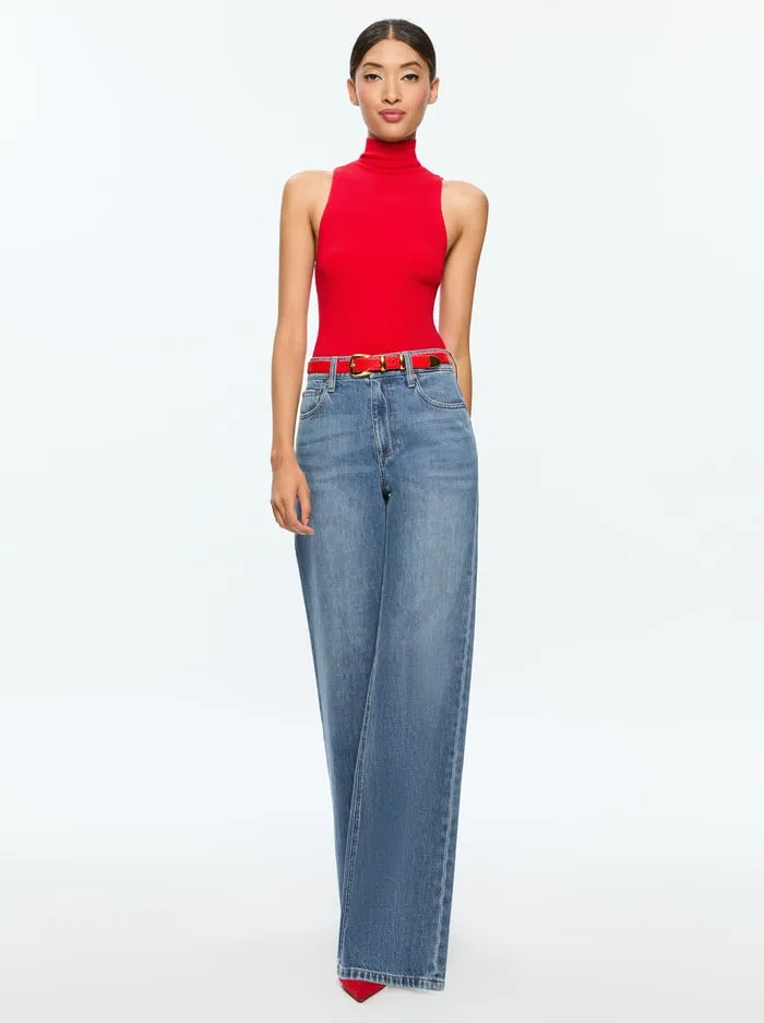 Women Alice Olivia Tops Darcey Tank Bright Ruby