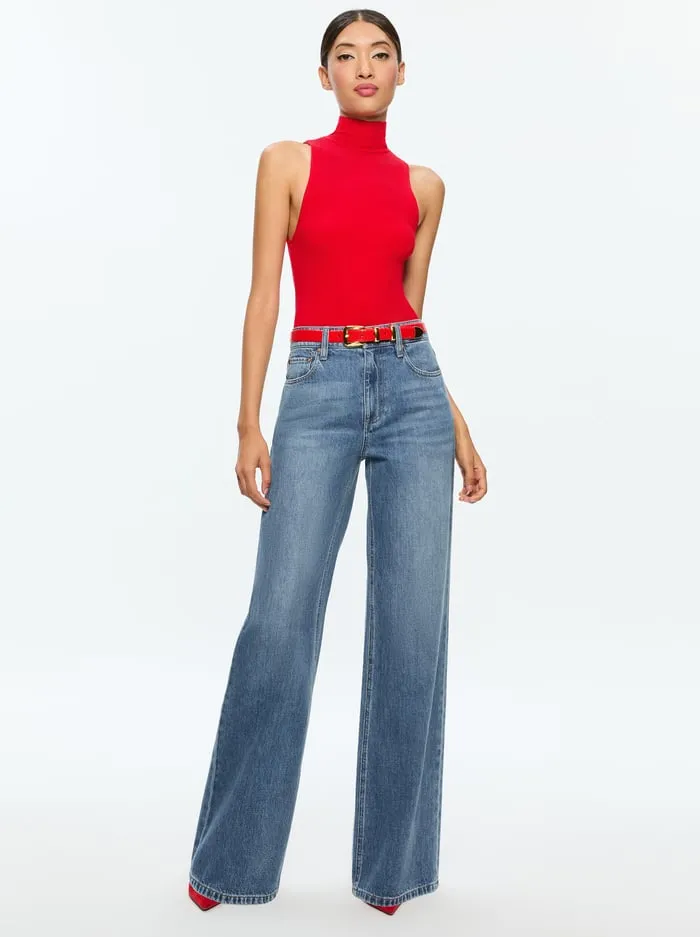 Women Alice Olivia Tops Darcey Tank Bright Ruby