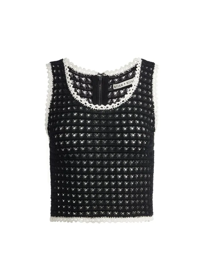 Women Alice Olivia Tops Kamila Tank Blackvanilla