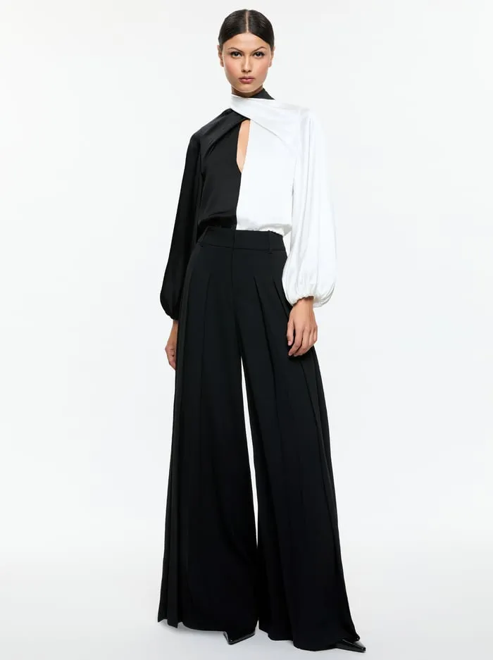 Women Alice Olivia Tops Mahogany Crop Top Blackoff White