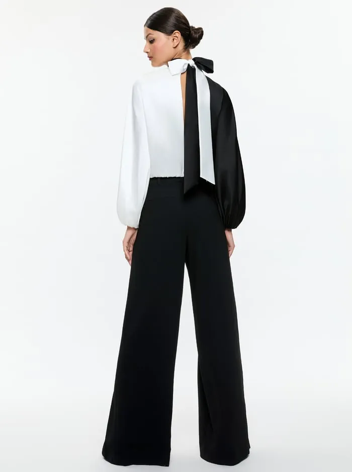 Women Alice Olivia Tops Mahogany Crop Top Blackoff White