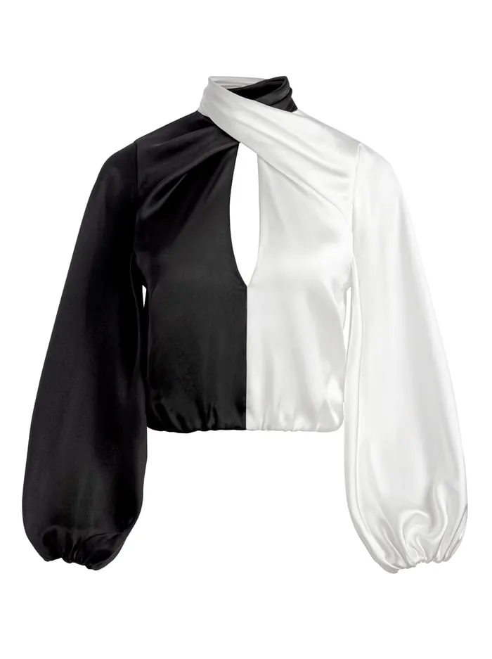 Women Alice Olivia Tops Mahogany Crop Top Blackoff White