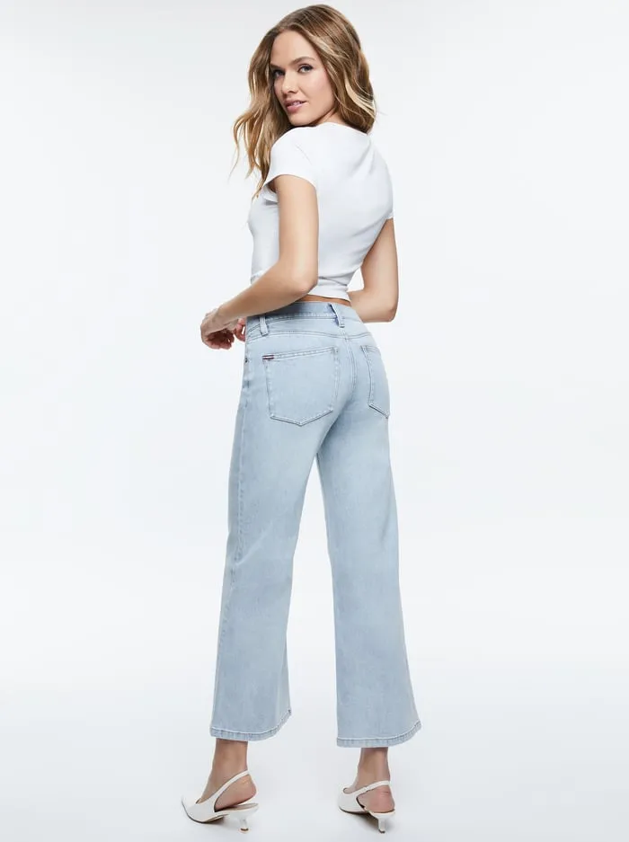 Women Alice Olivia Tops Onie Baby Tee Off White