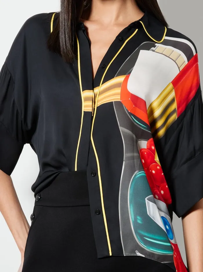 Women Alice Olivia Tops Tom Wesselmann Edyth High Low Button Down Still Life