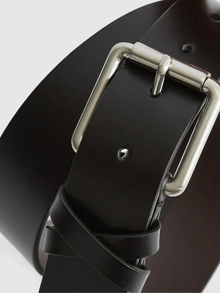 Women Annexe Leather Belt Black Reiss Belts