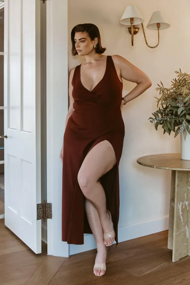 Women Araminta Knit Maxi Dress 8211 Dark Chocolate Darkchocolate Meshki Maxi Dresses