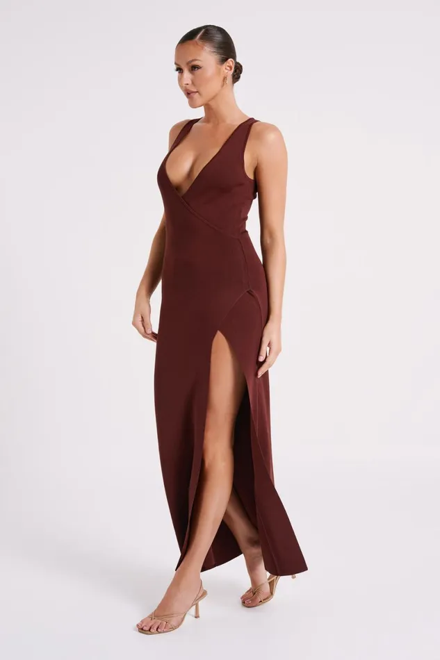 Women Araminta Knit Maxi Dress 8211 Dark Chocolate Darkchocolate Meshki Maxi Dresses