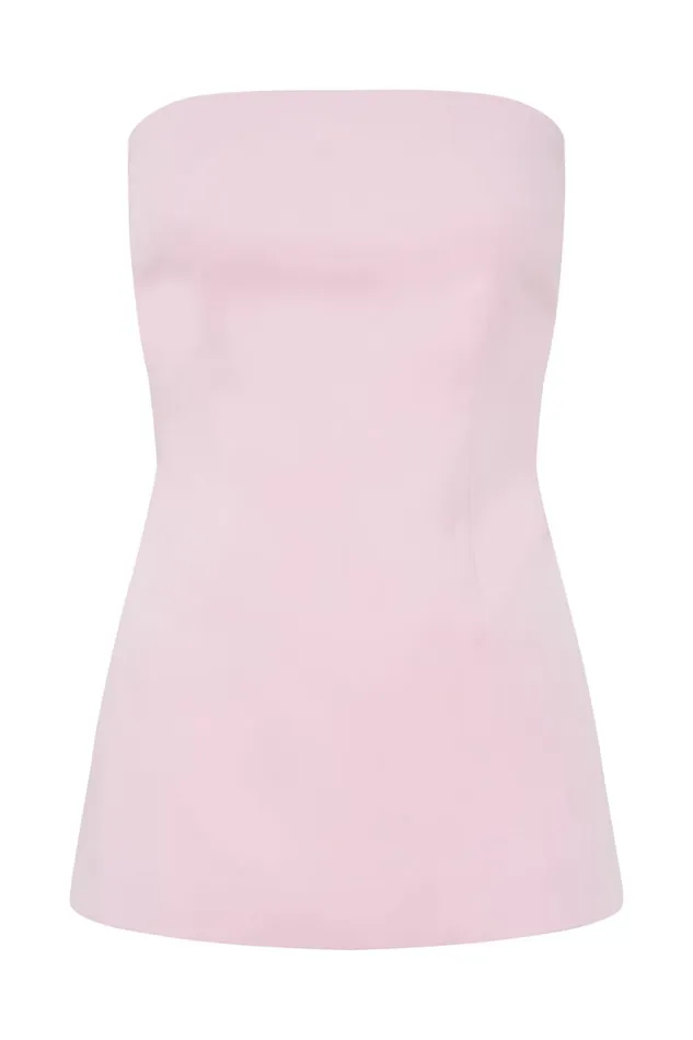 Women Astrid Strapless Back Tie Top 8211 Blush Pink Blushpink Meshki Sleeveless Tops