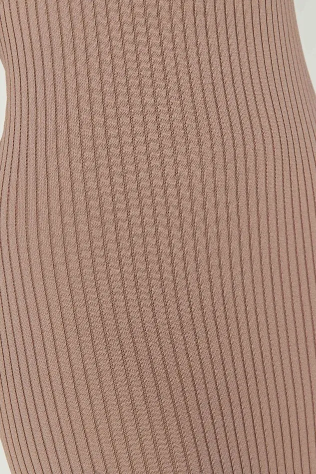 Women Avalon Backless Knit Midi Dress 8211 Taupe Taupe Meshki Midi Dresses