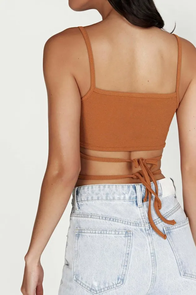 Women Ayesha Cut Out Singlet 8211 Biscuit Biscuit Meshki Crop Tops Women Ayesha Cut Out Singlet 8211 Biscuit Biscuit Meshki Crop Tops