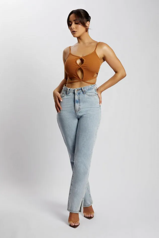 Women Ayesha Cut Out Singlet 8211 Biscuit Biscuit Meshki Crop Tops Women Ayesha Cut Out Singlet 8211 Biscuit Biscuit Meshki Crop Tops