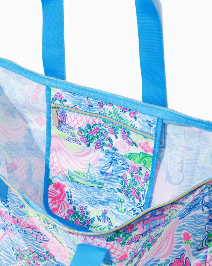 Women Bags Lilly Pulitzer Getaway Packable Tote Multi Lilly Loves Hawaii