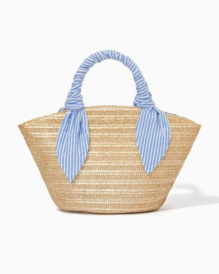 Women Bags Lilly Pulitzer Malia Mini Straw Bag Gold Metallic