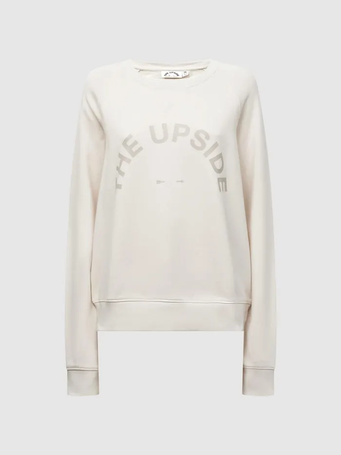 Women Baja The Upside Crew Neck Jumper Natural Reiss Knitwear