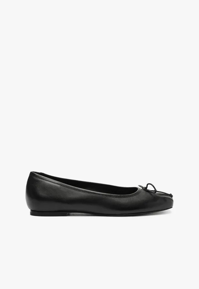 Women Ballerinas Schutz Shoes Arissa Draped Ballet Flat Black