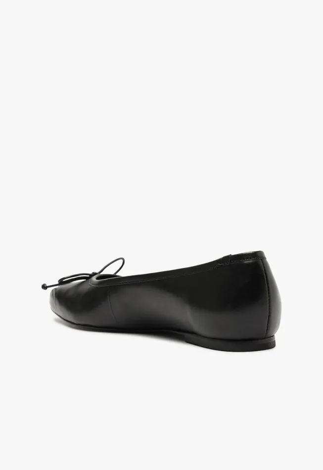 Women Ballerinas Schutz Shoes Arissa Draped Ballet Flat Black