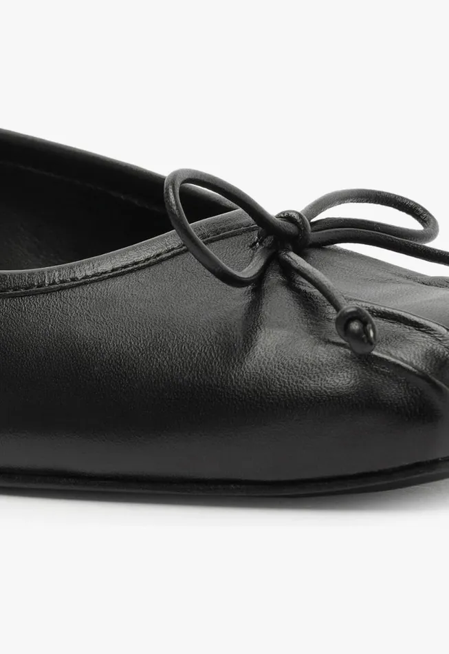 Women Ballerinas Schutz Shoes Arissa Draped Ballet Flat Black
