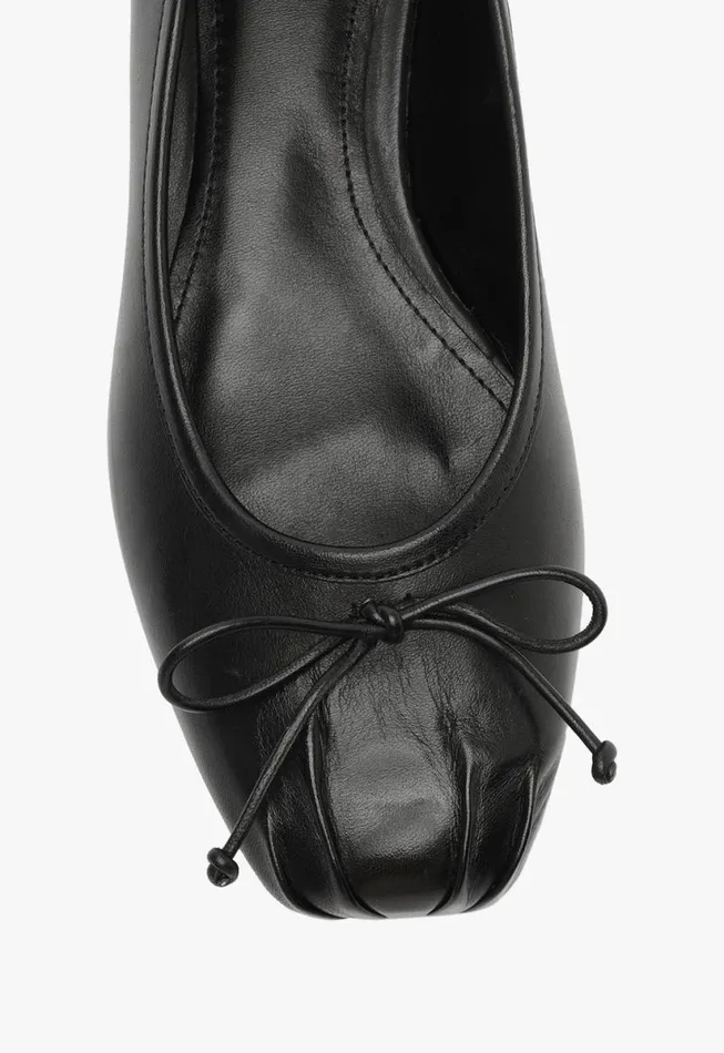 Women Ballerinas Schutz Shoes Arissa Draped Ballet Flat Black