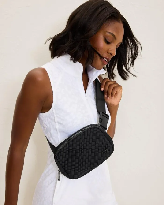 WomenBeach and Home Tommy Bahama Handbags and Clutches Vaughan Woven Belt Bag Black WomenBeach and Home Tommy Bahama Handbags and Clutches Vaughan Woven Belt Bag Black
