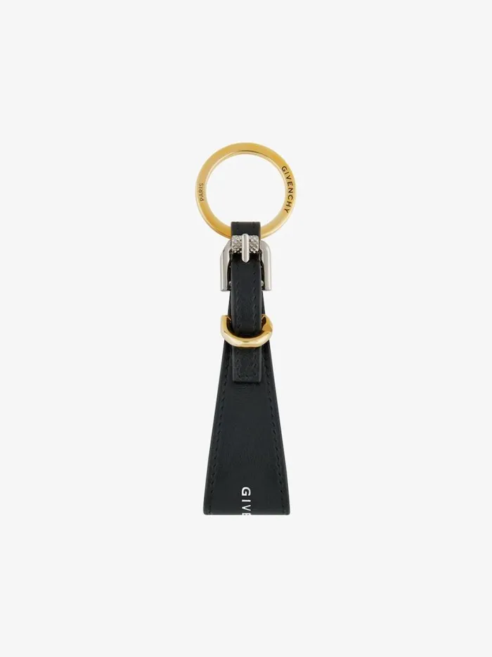 Women Belts Givenchy Voyou Keyring In Metal And Leather Black