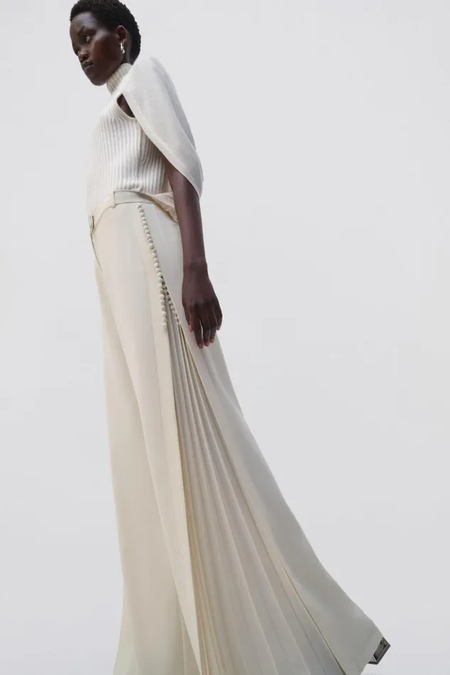Women Blossom Pant Natural White Jonathan Simkhai Pants and Bottoms