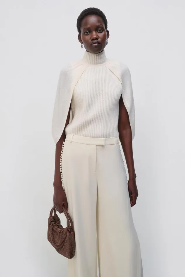 Women Blossom Pant Natural White Jonathan Simkhai Pants and Bottoms