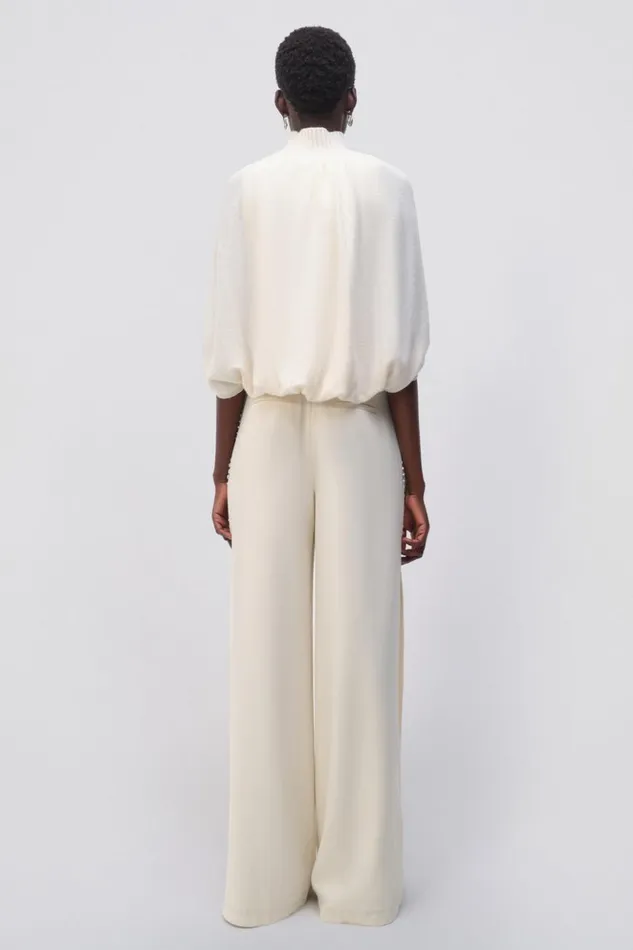 Women Blossom Pant Natural White Jonathan Simkhai Pants and Bottoms