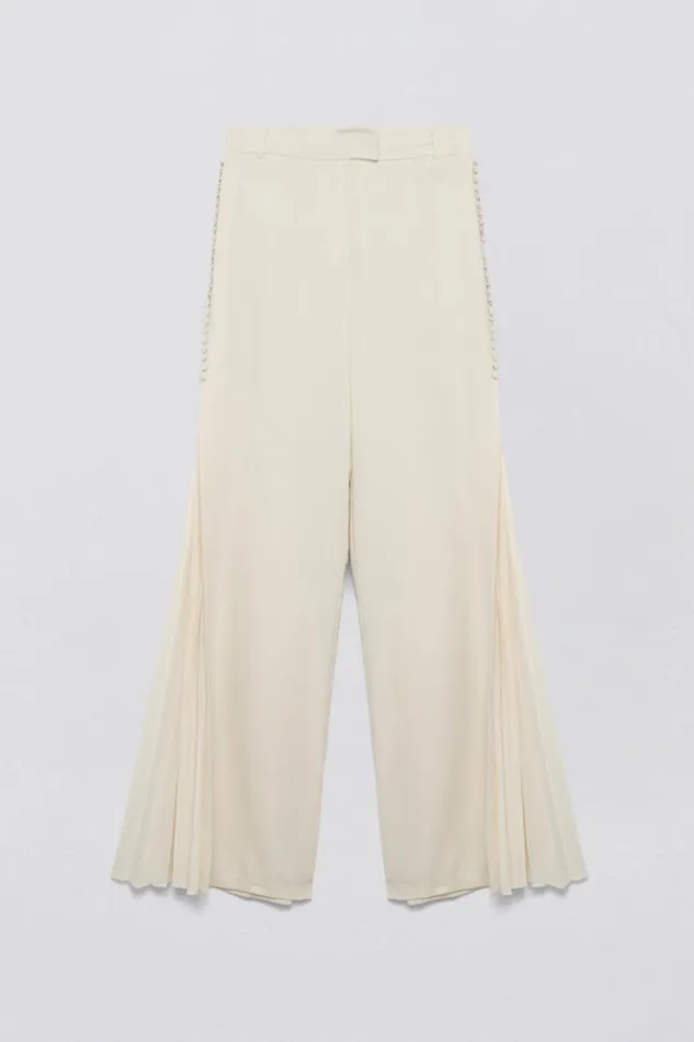 Women Blossom Pant Natural White Jonathan Simkhai Pants and Bottoms