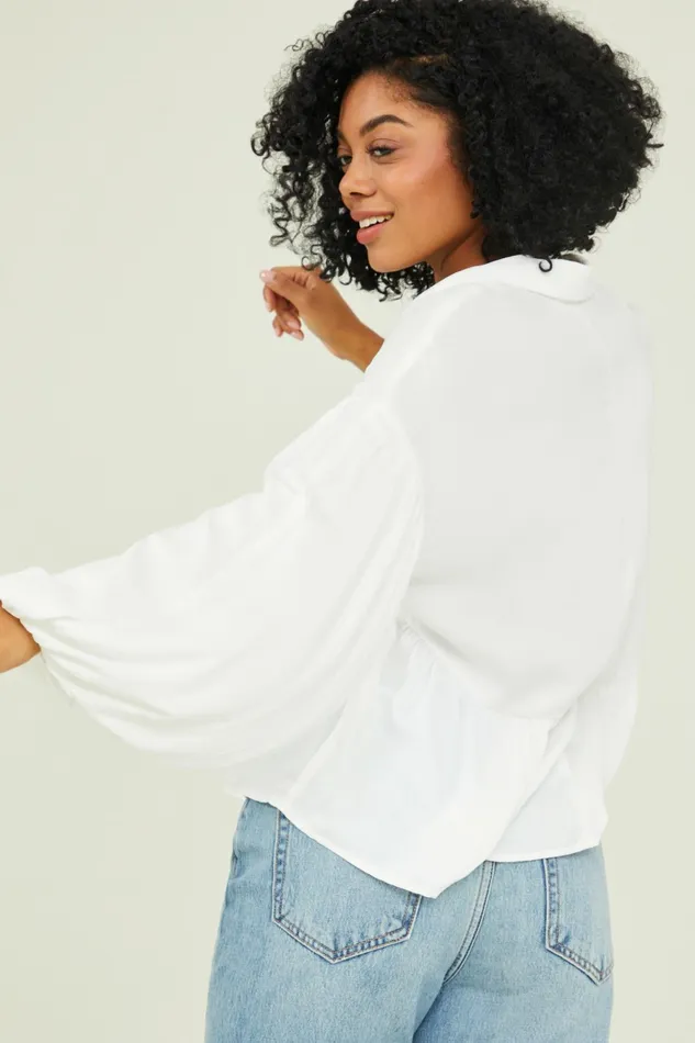 Women Blouses Altar8217d State Aria Button Babydoll Top