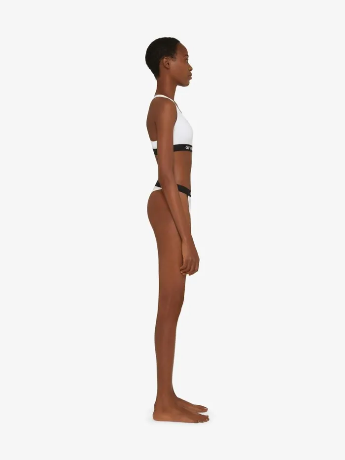 Women Bodysuits and Underwear Givenchy Thong In Jersey Bio With GIVENCHY 4G Signature White
