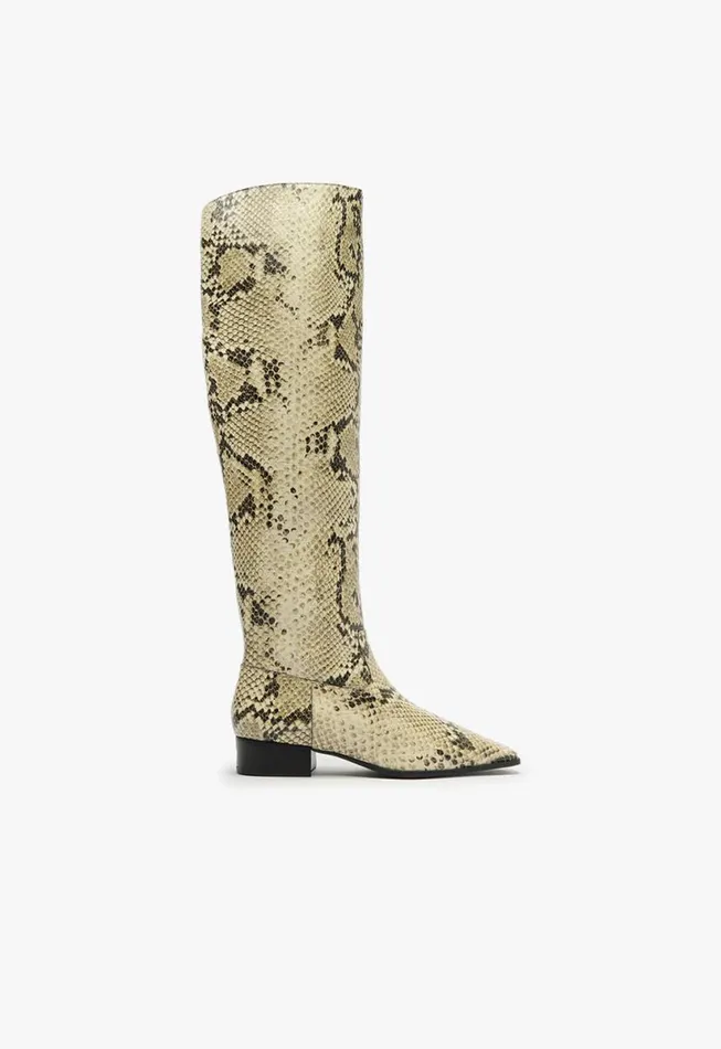 Women Boots Schutz Shoes Helena Over The Knee Boot Animal Print