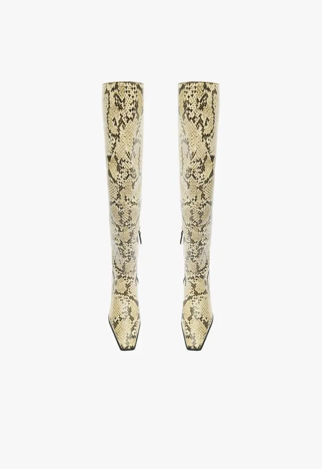 Women Boots Schutz Shoes Helena Over The Knee Boot Animal Print