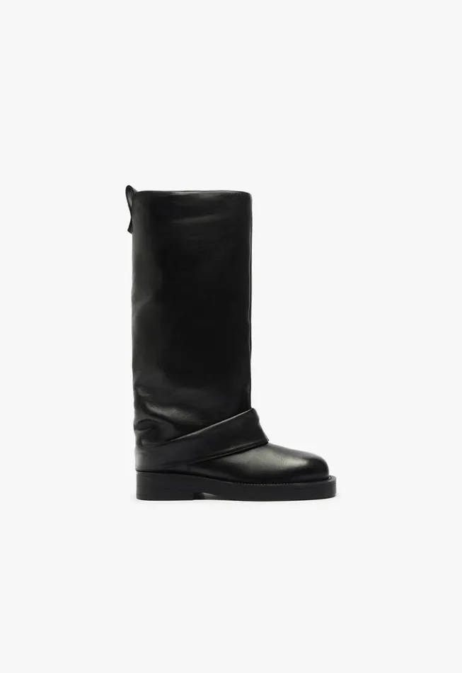 Women Boots Schutz Shoes Keira Up Cloak Black