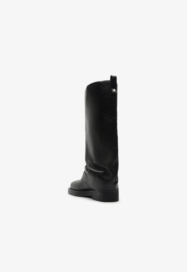 Women Boots Schutz Shoes Keira Up Cloak Black