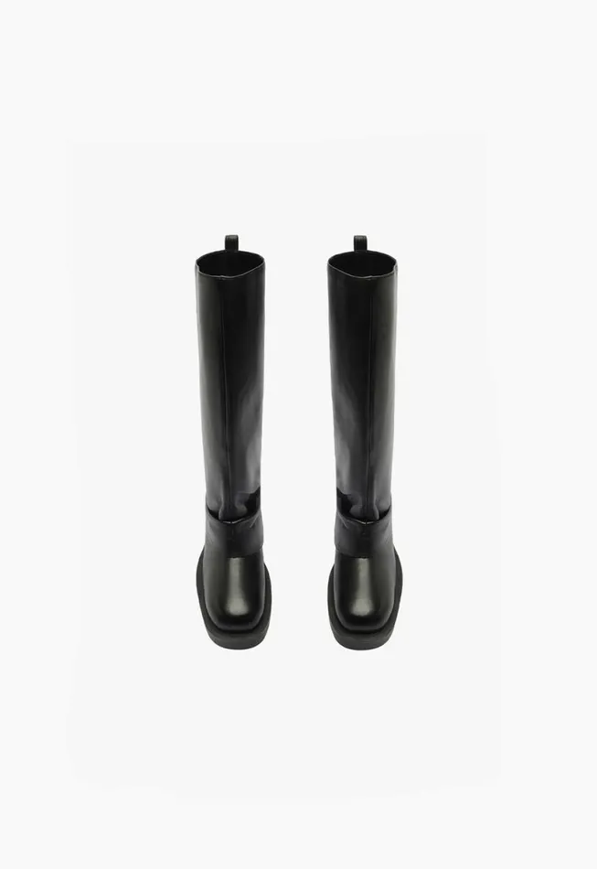 Women Boots Schutz Shoes Keira Up Cloak Black