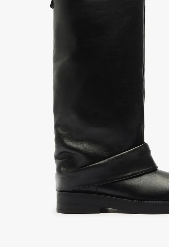 Women Boots Schutz Shoes Keira Up Cloak Black