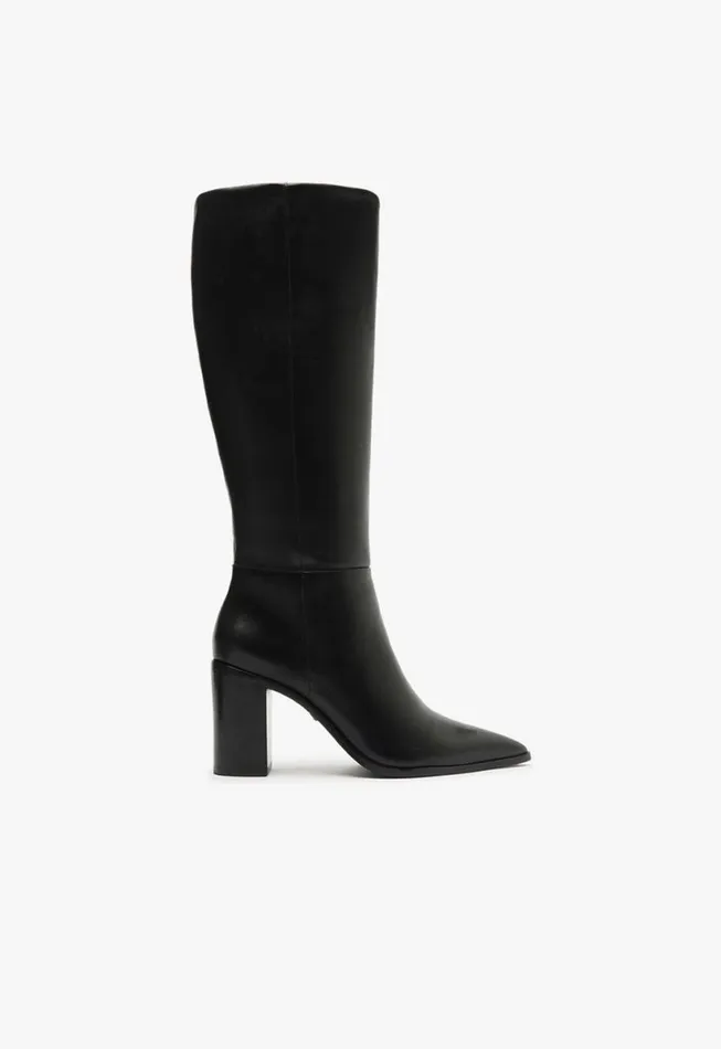 Women Boots Schutz Shoes Mikki Up Block Boot Black